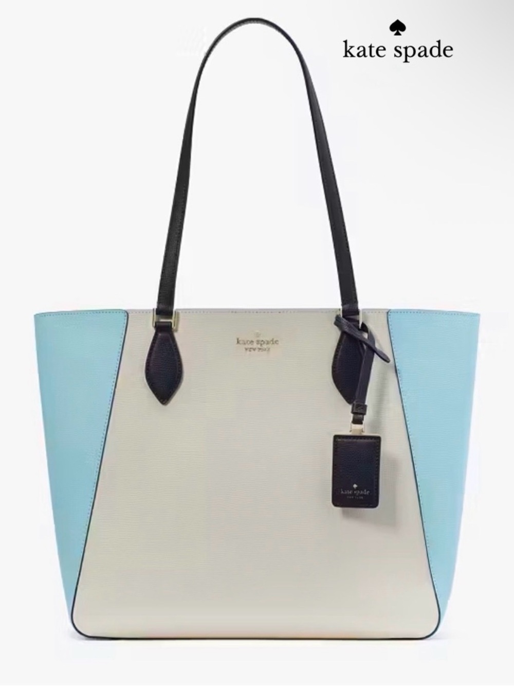 Nwt Kate Spade Tote Colorblock Refi Blazer Blu Poppy